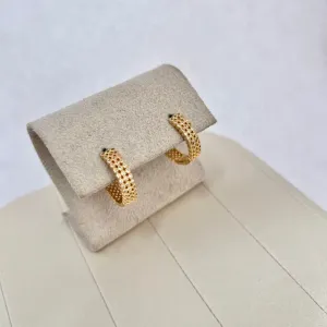 BRINCO ARGOLA ARTICULADA ZIRCONIA RENDADA