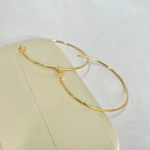 BRINCO ARGOLA FIO REDONDO ACETINADO E DIAMANTADO