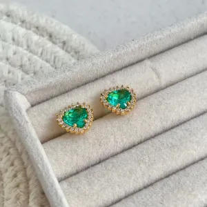 BRINCO CORAÇÃO TURMALINA COM MICRO ZIRCONIAS