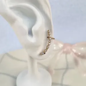 BRINCO EAR CUFF PEDRINHAS CRISTAL