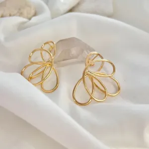 BRINCO MEIA FLOR FIOS