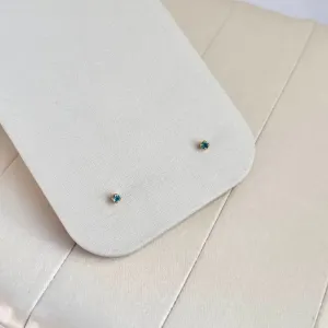 BRINCO MICRO PEDRINHA DE STRASS - AZUL