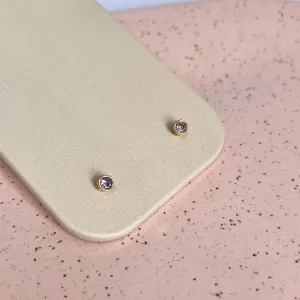 BRINCO PONTO DE LUZ LILÁS COM TARRAXA BABY