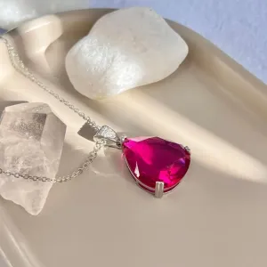 COLAR GOTA COM CRAVAÇÃO PINK - SAFIRA ROSA