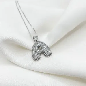 COLAR LETRA BUBBLE CRAVEJADA - A