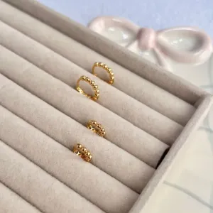 DUPLA ARGOLA ARTICULADA MINI BOLINHAS