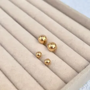 DUPLA DE BRINCOS DE BOLINHA 8MM E 5MM