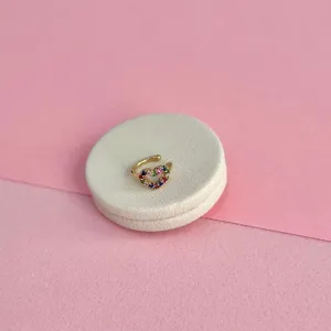 PIERCING CORAÇÃO VAZADO MULTICOLOR