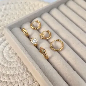 TRIO BRINCO ARGOLAS DIFERENTES