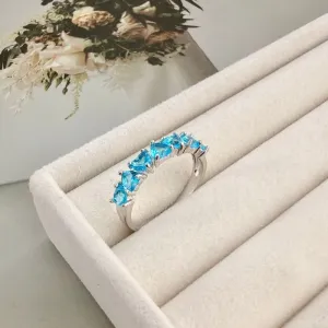 ANEL CORAÇÕES AZUL CLARO