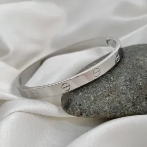 BRACELETE AÇO INOX CARTIER BAIXO RELEVO