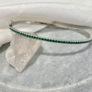 BRACELETE COM MICRO ZIRCONIA ESMERALDA