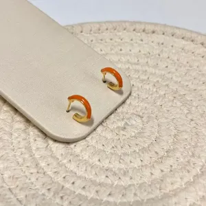 BRINCO ARGOLA RESINADA LARANJA