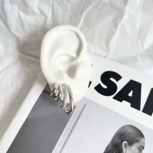 BRINCO EAR CUFF LISO E COM MICRO ZIRCONIAS