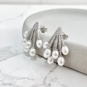 BRINCO LUXO ZIRCONIAS E PÉROLAS SHELL