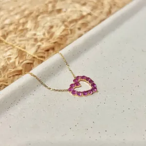 COLAR CORAÇÃO PINK