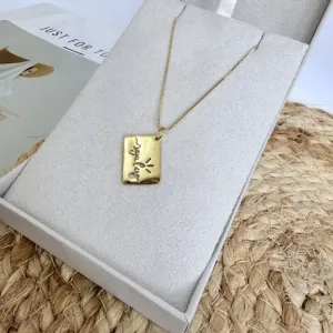 COLAR MEDALHA QUADRADA - SEJA LUZ