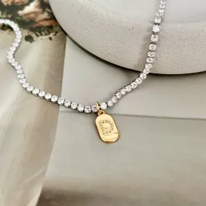 COLAR RIVIERA COM PLACA DE LETRA - D