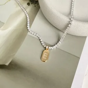 COLAR RIVIERA COM PLACA DE LETRA - E