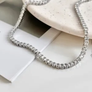 COLAR RIVIERA PEDRA QUADRADA 40CM