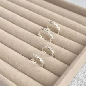 DUPLA BRINCO ARGOLAS ARTICULADAS ZIRCONIAS