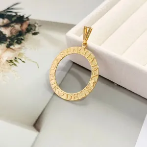 PINGENTE CIRCULO GRANDE ABENÇOADA POR DEUS