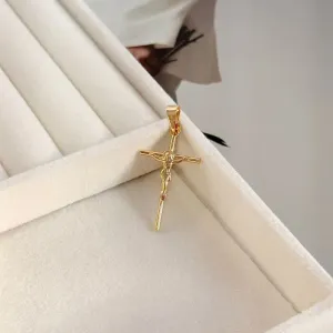 PINGENTE CRUZ COM CRISTO 4,5CM