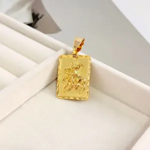 PINGENTE MEDALHA SÃO JORGE 2X2,7