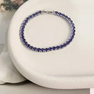 PULSEIRA RIVIERA PEDRA LAVANDA ZIRCONIA 4MM