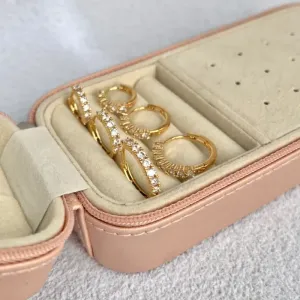 TRIO BRINCO ARGOLA ARTICULADA ZIRCONIAS 2.5MM