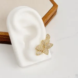 BRINCO EAR CUFF FLORES DE MICRO ZIRCONIA