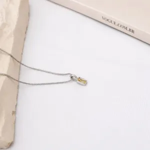 COLAR PINGENTE GEOMÉTRICO AMARELO