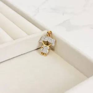 PINGENTE MENINA ZIRCONIAS
