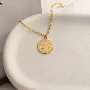PULSEIRA ELO PORTUGUÊS COM MEDALHA DE SÃO BENTO