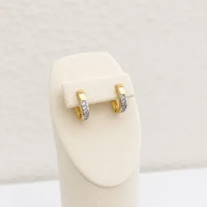 BRINCO ARGOLA ARTICULADAS QUADRADA COM MICRO ZIRCONIAS 1CM