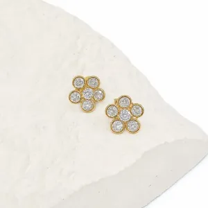 BRINCO PINO FLOR DE ZIRCONIAS