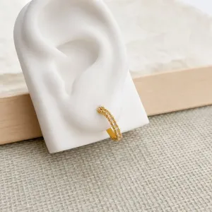 BRINCO ARGOLA ZIRCONIA COM FECHO ITALIANO