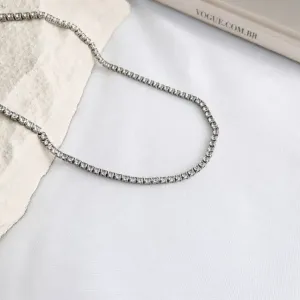 COLAR CHOKER RIVIERA  ZIRCONIA 2,5MM 35CM + 8CM EXTENSOR