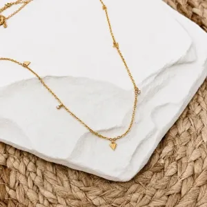 COLAR LONGO COM TRIÂNGULOS E PONTO DE LUZ 70CM