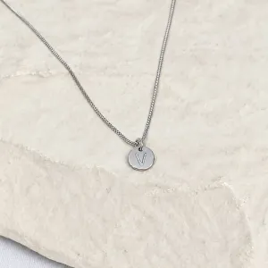 COLAR MINI MEDALHA DE LETRA - V