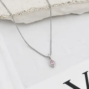 COLAR PINGENTE GEOMÉTRICO ROSA