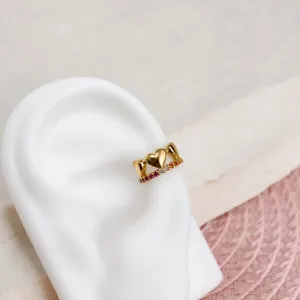 PIERCING FAKE CORAÇÕES COM ZIRCONIA MULTICOLOR