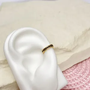 PIERCING FAKE CRAVEJADO ZIRCONIA NEGRA