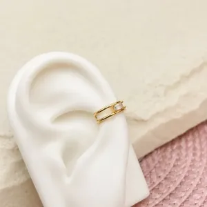 PIERCING FAKE DOIS FIOS  COM ZIRCONIA BAGUETE