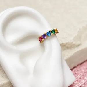 PIERCING FAKE MULTICOLOR PEDRA MAIOR