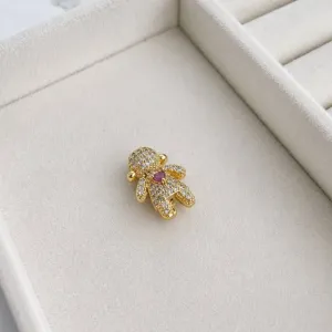 PINGENTE FILHA MENINA CRAVEJADO - CORAÇÃO LILÁS