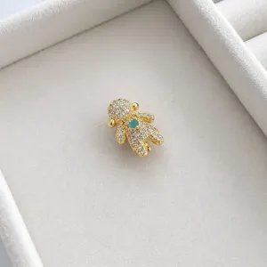 PINGENTE FILHA MENINA CRAVEJADO - CORAÇÃO VERDE CLARO
