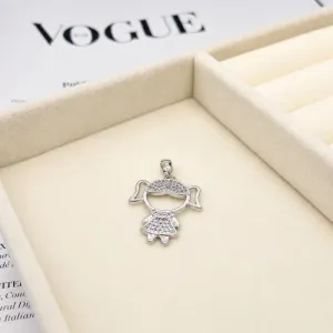 PINGENTE MENINA MICRO ZIRCONIAS