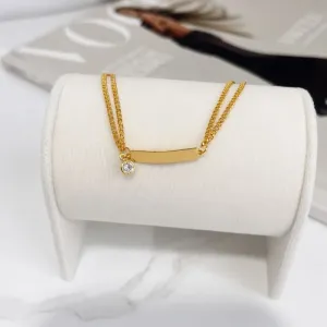 PULSEIRA ELO GRUMET COM PLACA PARA GRAVAÇÃO
