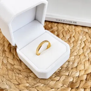 ANEL ALIANÇA DIAMANTADA